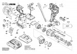 Bosch 3 601 JJ0 200 Gdx 18V-210 C Impact Wrench 18 V / Eu Spare Parts